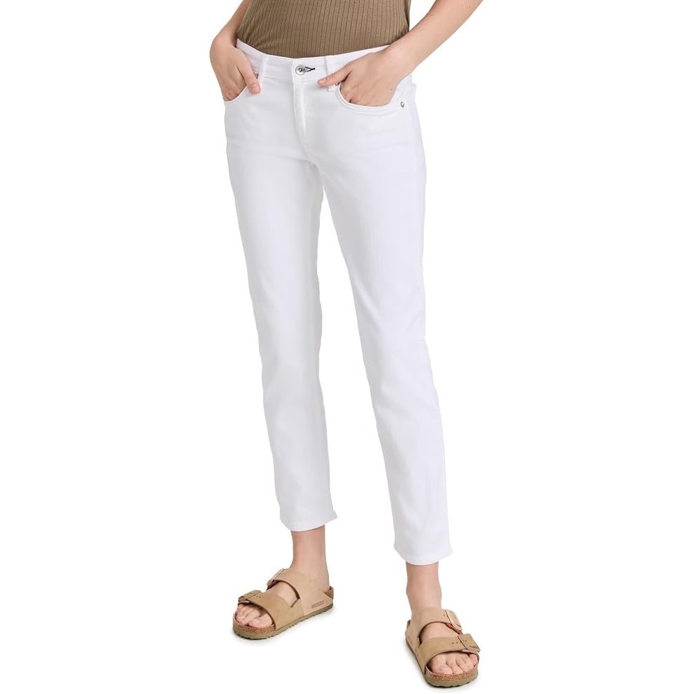 Rag & Bone Dre Capri White Cropped Raw Hem Jeans Size 28